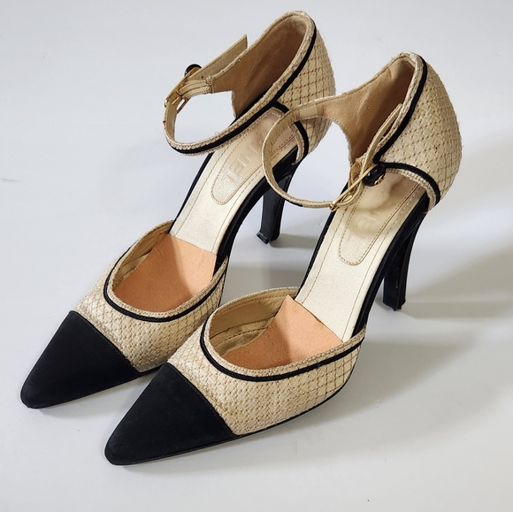 CHANEL Heels Classic Mary Jane Logo  CC‎ Ankle Strap - Picture 3 of 14